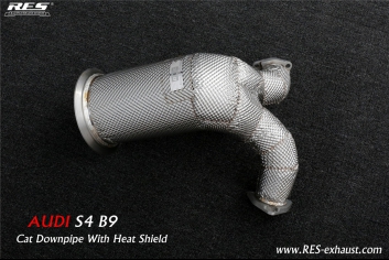 All SS304 / Cat Downpipe With Heat Shield